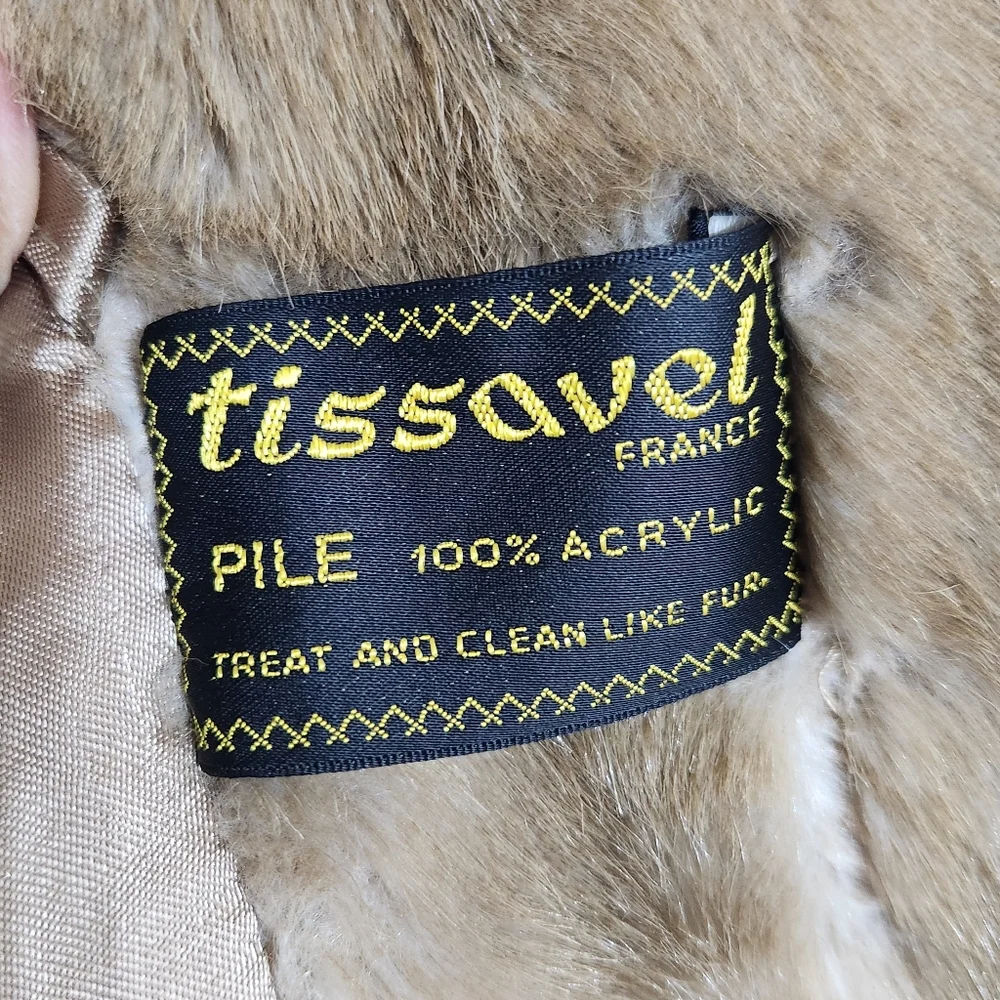 Tissavel France Vintage Faux Mink Fur Jacket Made In England Sz XL Excellent Con - Picture 4 of 16